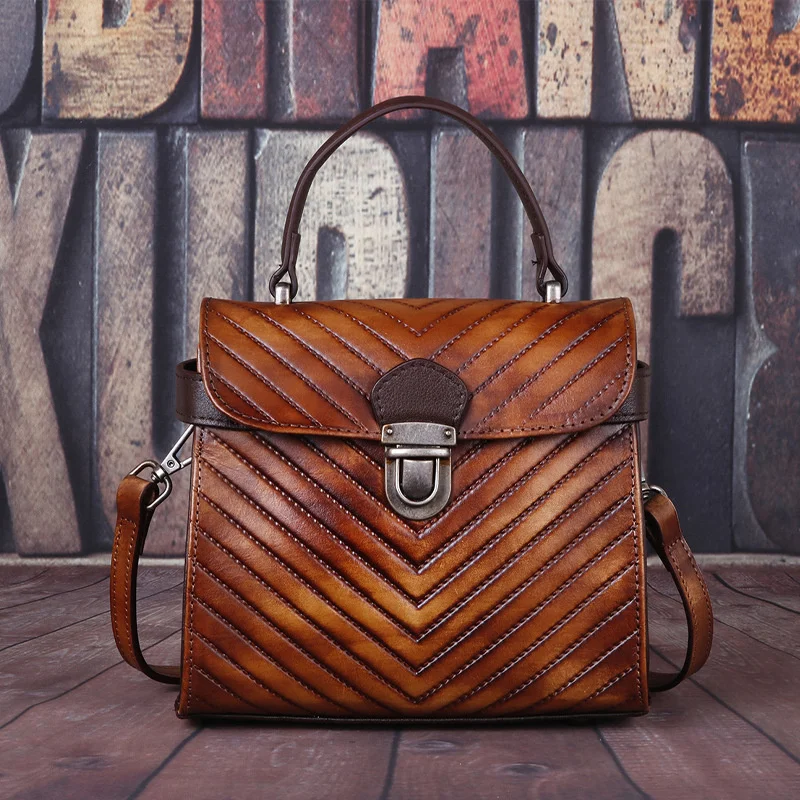 

Брендовая Роскошная Высококачественная Новинка 2023 натуральная кожа женская рельефная ручная цветная сумка из воловьей кожи ручная Косынк...