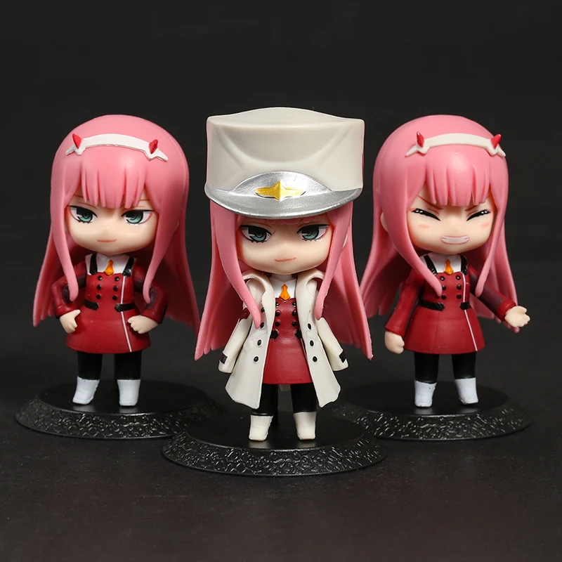 

Darling in the FRANXX Zero Two 02 Decorations Figure Dolls Toys Collection Gift 3pcs/set