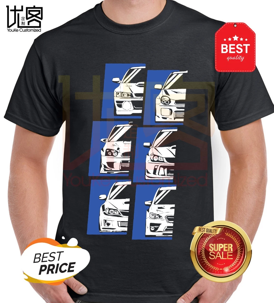 

2020 hot sale 100% cotton classic japanese car fans wrx sti gc8 gd gc ge gh gv gr gj gp timeline chronicles jdm tee shirt