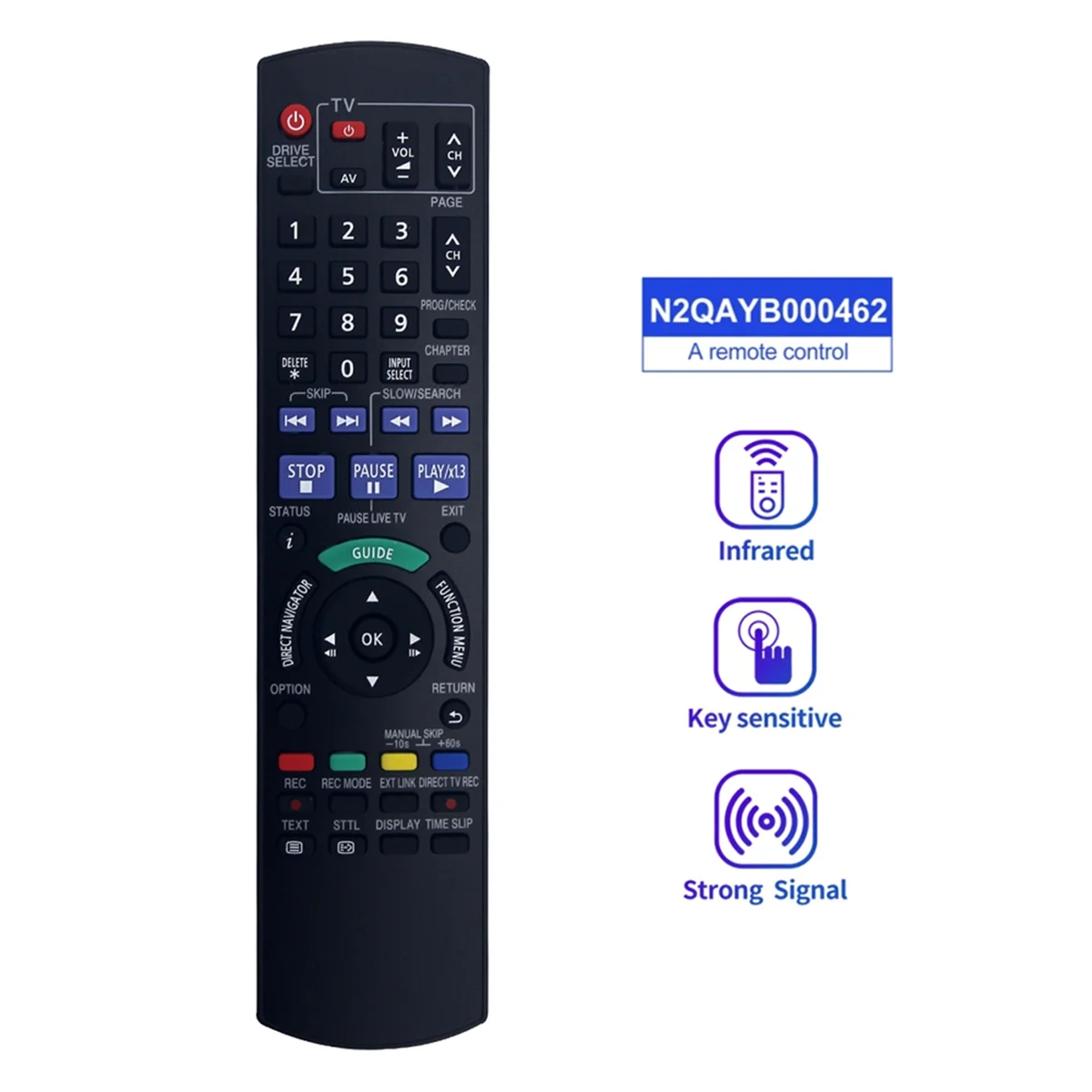 Фото Пульт дистанционного управления N2QAYB 000462   Замена для DVD-рекордера PANASONIC DMR-EX773EB-K DMR-EX83EB-K DMR-EX86EB-K №4