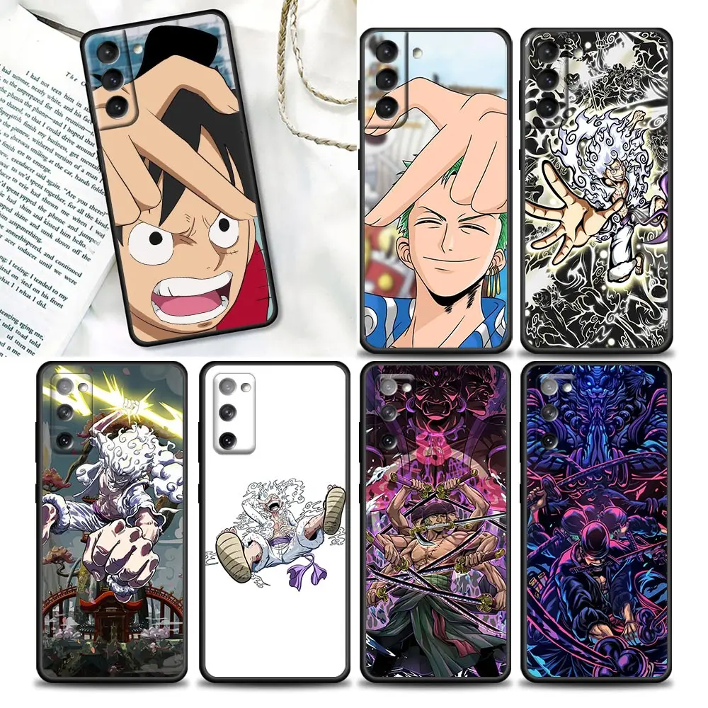 

Japan Anime O-One Piece Luffy Zorro Ace Phone Case For Samsung Galaxy S22 S21 S20 Fe Ultra S7 S8 S9 S10e Plus Black Cover Fundas