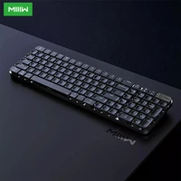 miiiw wireless mechanical keyboard bluetooth usb receiver connection rechargeable win mac gaming keyboard for home office