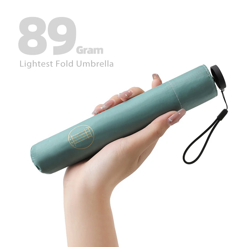 

Легкий портативный мини-зонт 89 г, Маленький милый складной зонтик с УФ-защитой UPF50 + зонтик от солнца для женщин