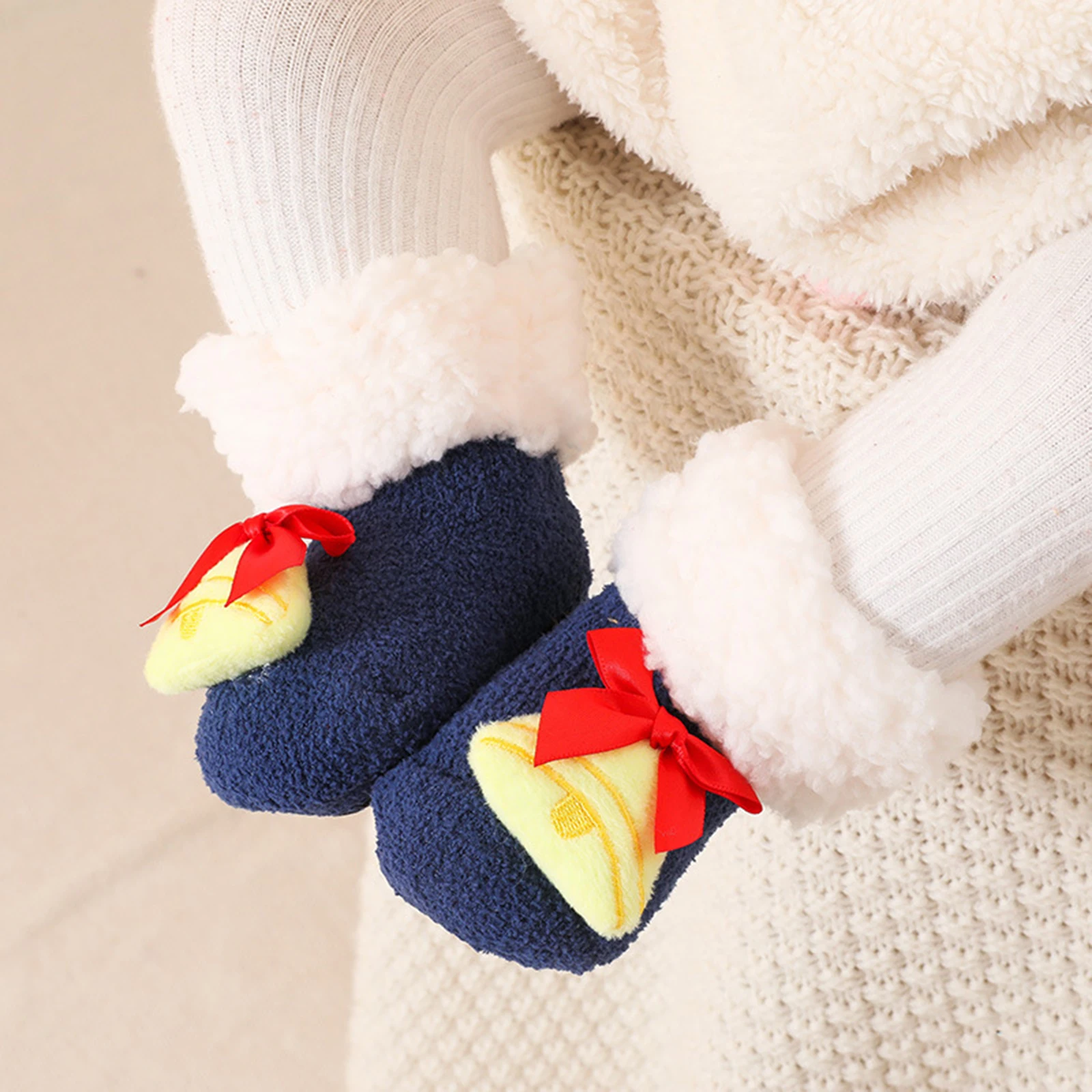 Детские рождественские носки нескользящие для пола мальчиков и девочек детские