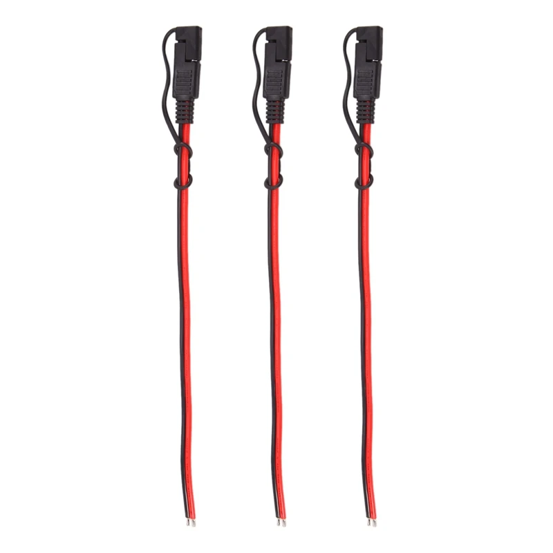 

3 Pcs 14AWG SAE Extension Cable 2-Pin SAE Quick Connector Disconnect Plug 20A Solar Battery Panel SAE Plug Wire