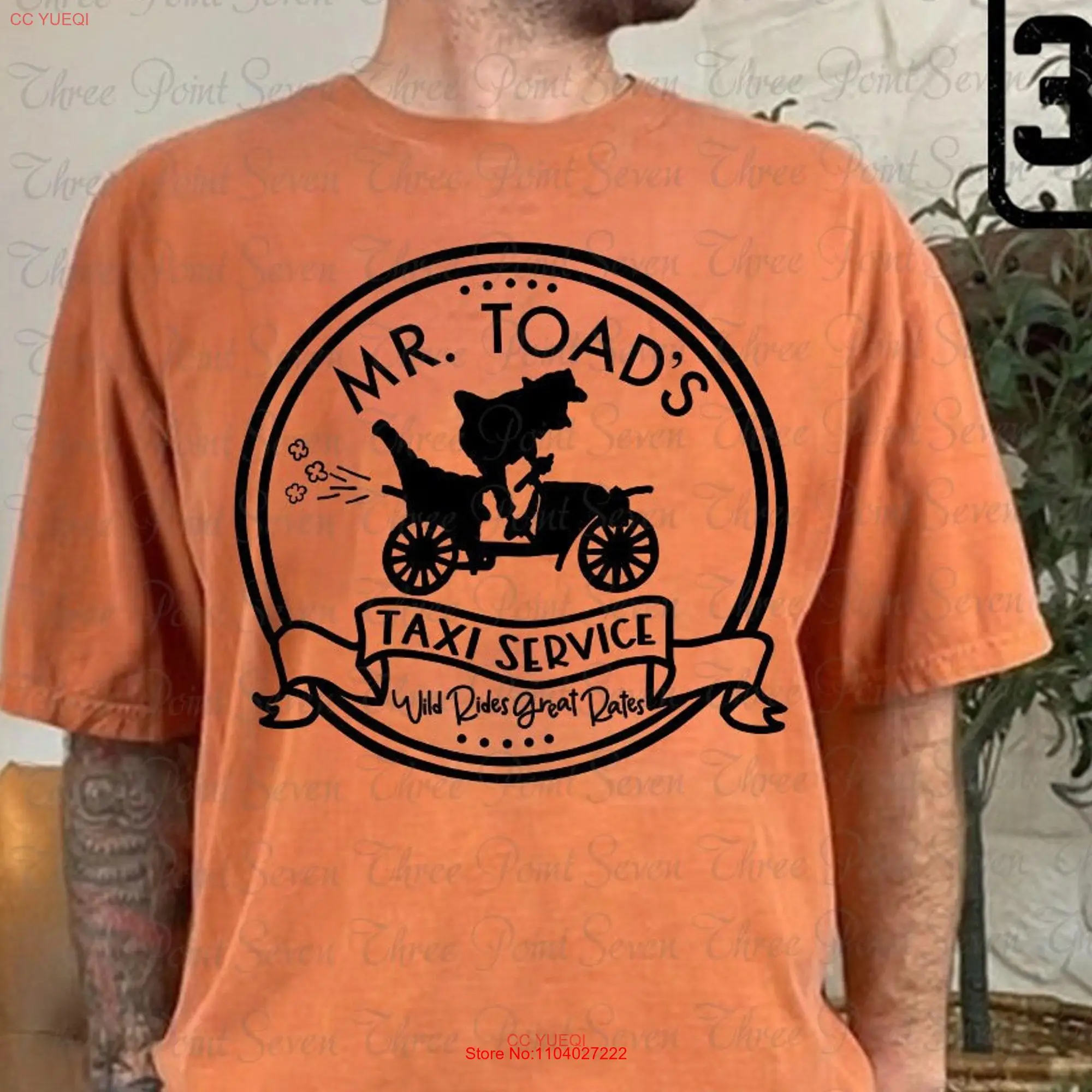 Комфортная цветная Футболка Mr Toad's Taxi Service Ichabod And Toad Wild Ride E0057 с длинными или