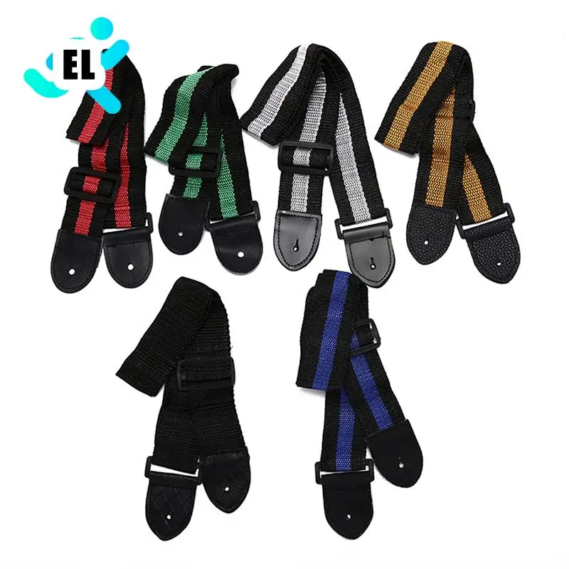 

1Pc Acoustic Electric Guitar Strap Guitar Bass Nylon Adjustable Belt Guitar Strap Adjustable Length 125.5cm