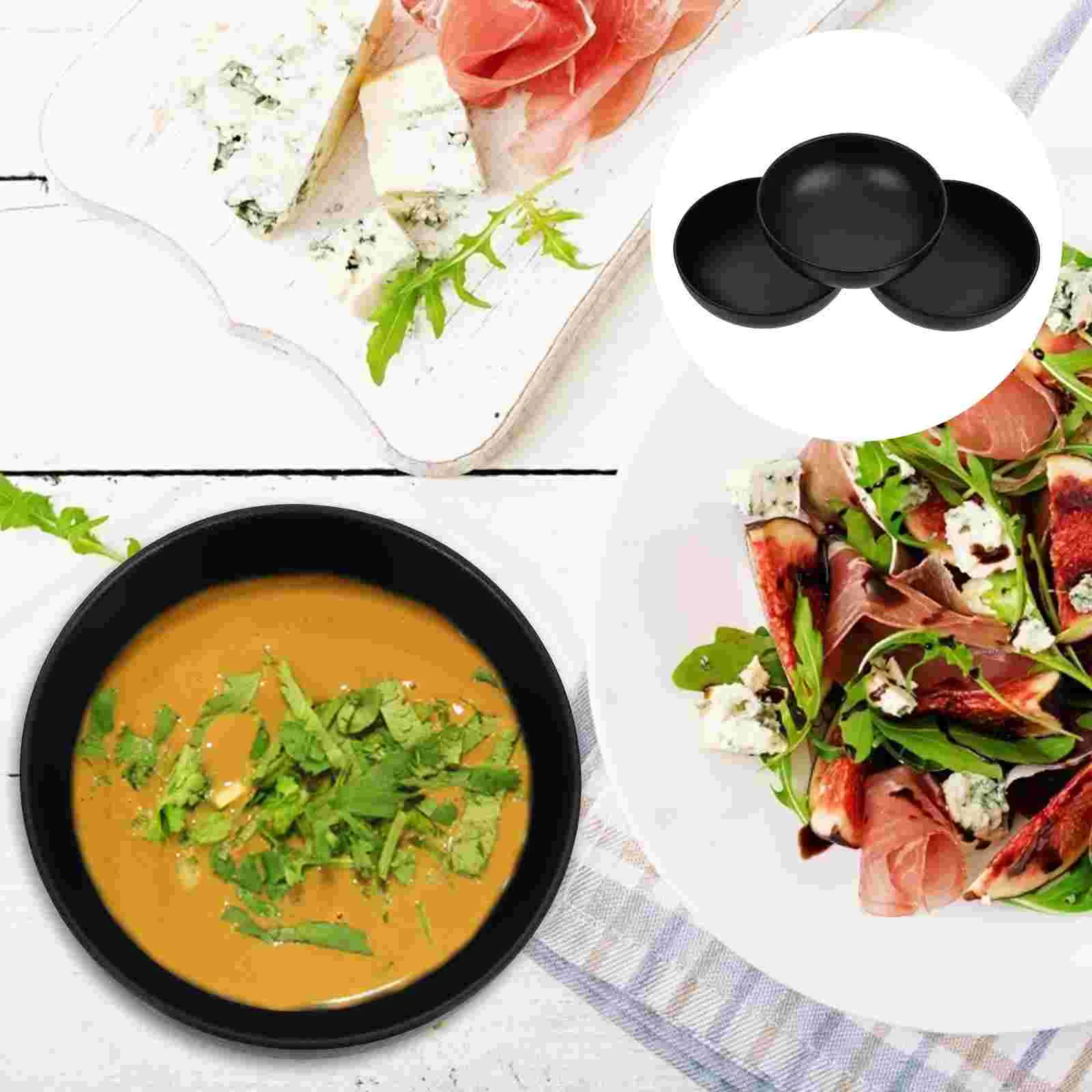 

Black Frosted Small Bowl Restaurant Sauce Bowls Kitchen Soy Canteen Appetizer Dishes