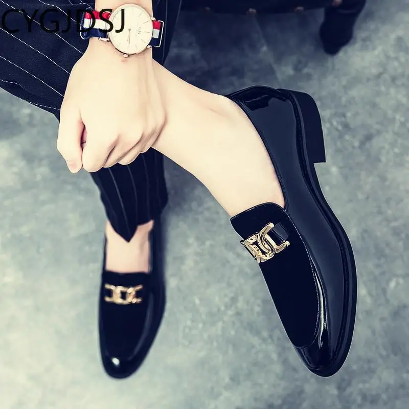 

Casuales Office 2023 Business Suit Patent Leather Shoes Wedding Dress Italiano Oxford Shoes for Men Slip on Shoes Men Chaussure