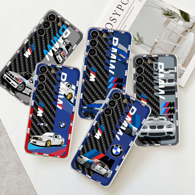 

Phone Case For Samsung Galaxy S23 S22 S21 FE S20 Plus Ultra S9 S8 S10 Note20 10 Silicone Soft Cover Sumptuous Supers Car B-M-W