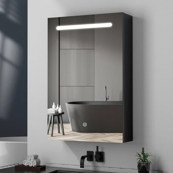 

Waterproof & Rust-free Aluminum LED Medicine Cabinet Led Bathroom Vanity Mirror Storage Jewelry Cabinet
