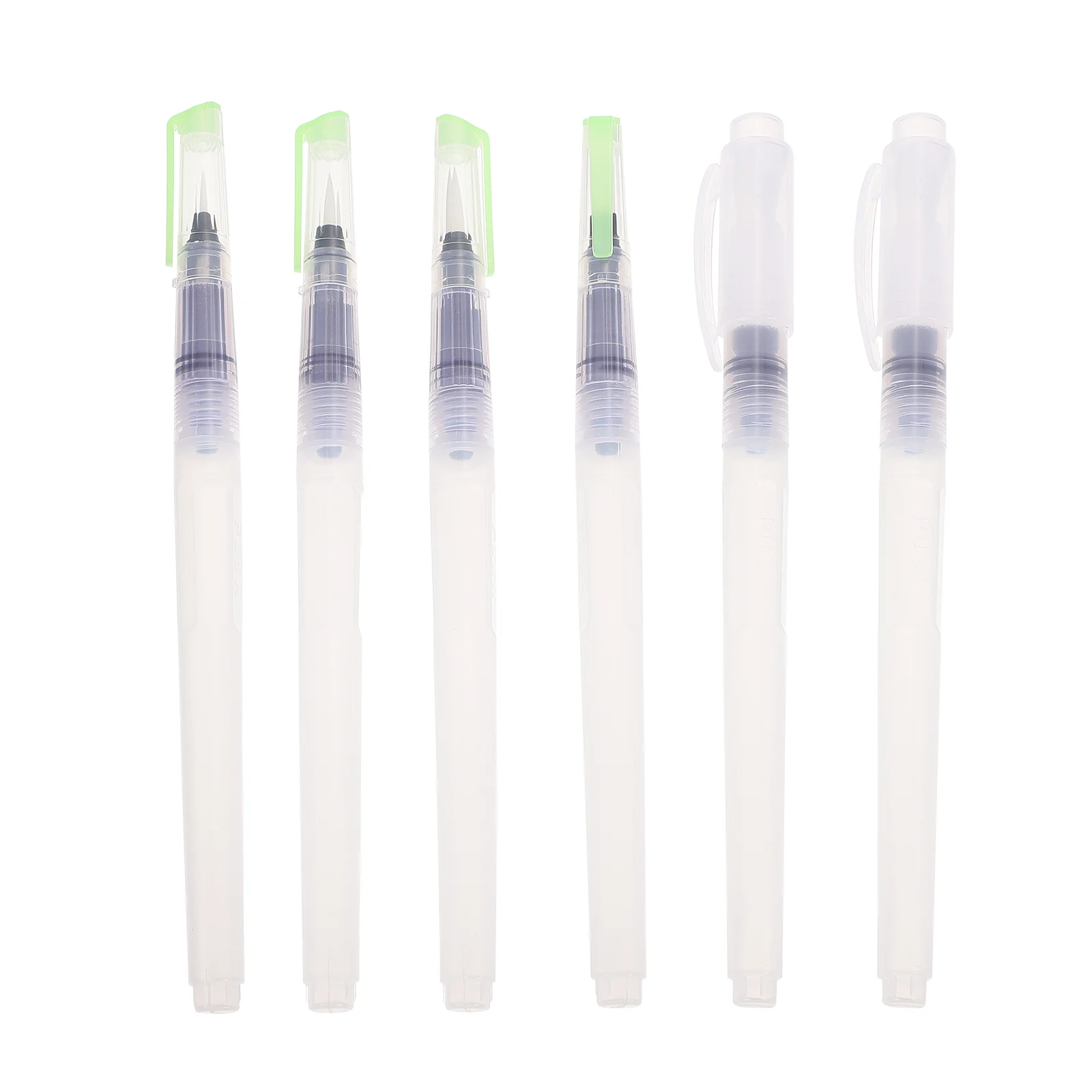 

1 Set of 6Pcs Practical Water Brush Pens Arts Ink Pens Portable Paintbrushes