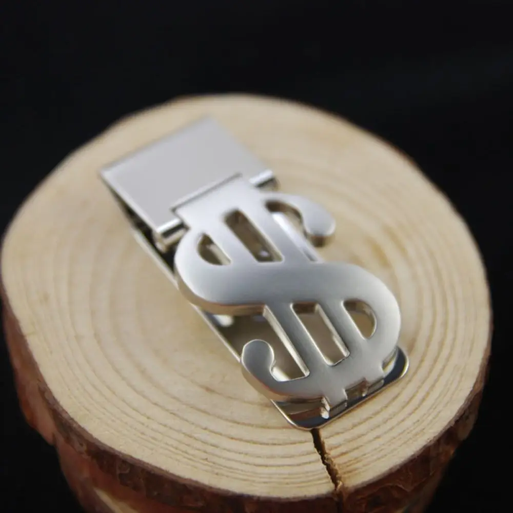 

Серебристый дизайнерский кошелек унисекс из нержавеющей стали для наличных купюр, кредитный идентификатор, тонкий карманный зажим для денег