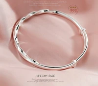 anglang elegant women gold silver colour cuff bracelet twist design adjustable charm vintage bangle friendship jewelry gifts