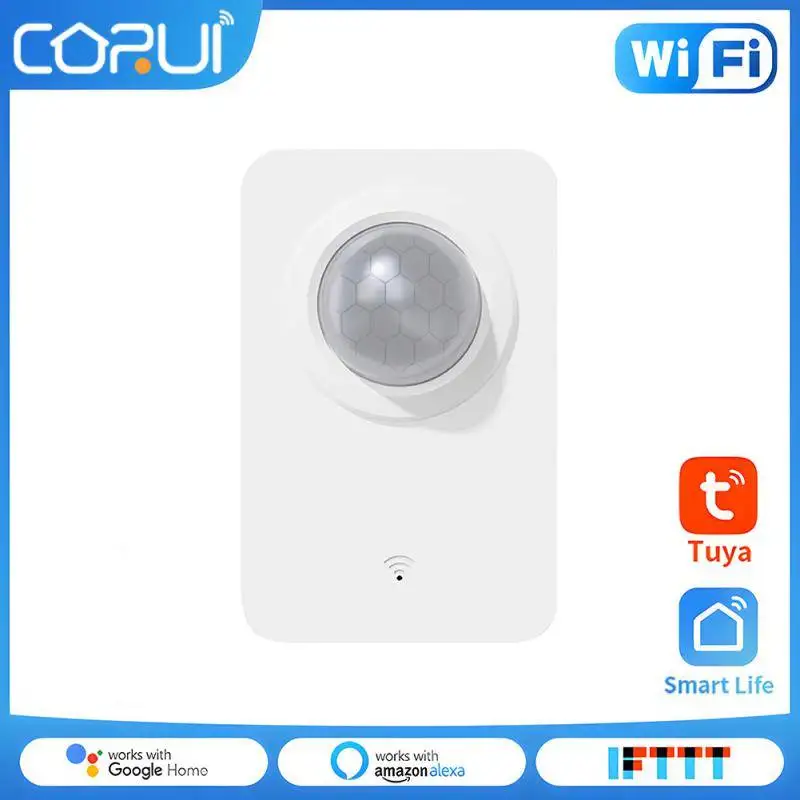 

CORUI Tuya WiFi PIR Motion Sensor Smart Home Infrared Passive Detector Security Burglar Alarm Sensor Remote By Smart Life