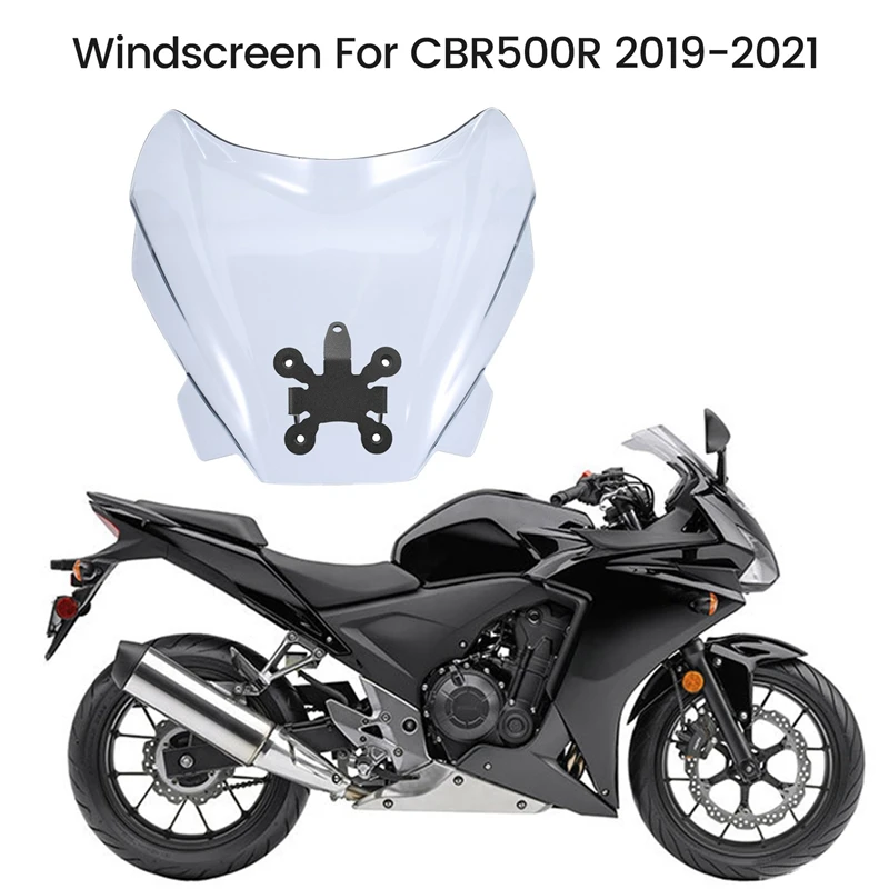 

Transparent Grey Motorcycle Windscreen Wind Screen Deflectors Windshield For-Honda CB650R 2019-2021