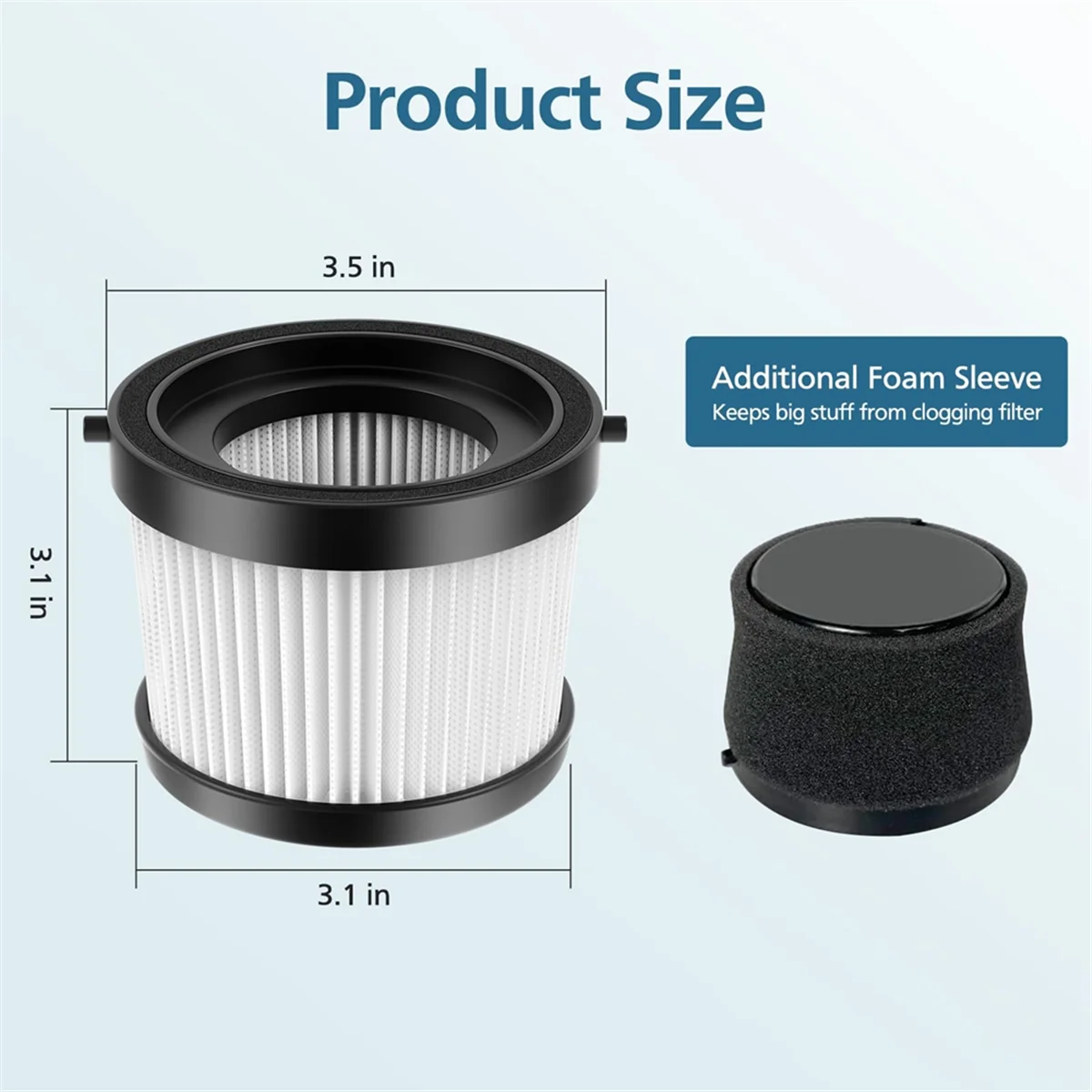 4 фильтра для DEWALT 20 в беспроводной ручной пылесос DCV501HB с 8 поролоновыми фильтрами