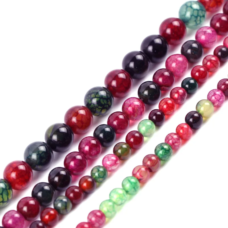 

4-12 MM 40cm/string Natural tourmaline agate semi-finished bracelet necklace DIY accessories with hole round beads loose beads