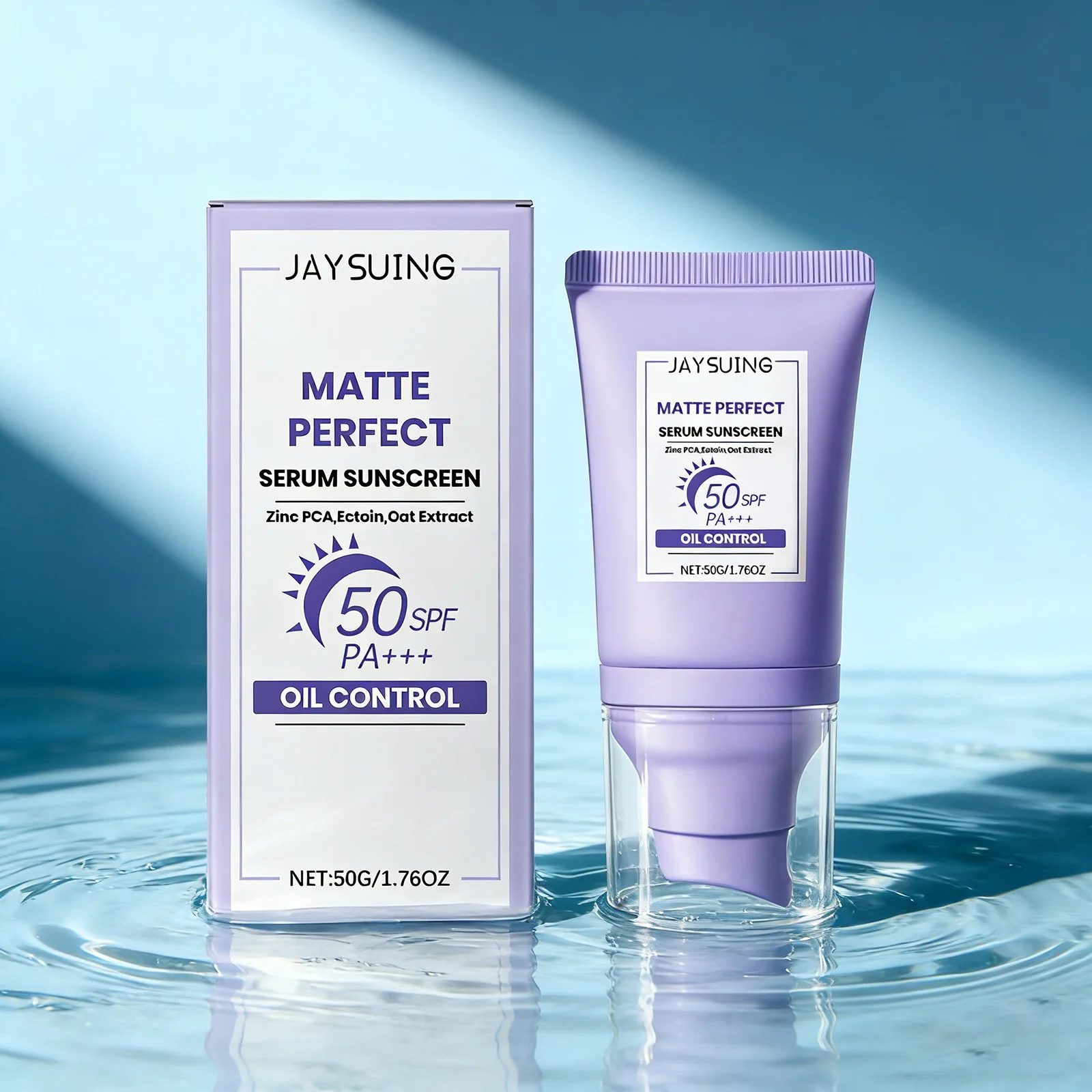 Солнцезащитный крем для лица Jaysuing SPF50+ с контролем жирности, освежающий, увлажняющий, с защитой от УФ-излучения, осветляющий, восстанавливающий и ухаживающий за кожей (art.: 3920d977385fb) - 3920d977385fb