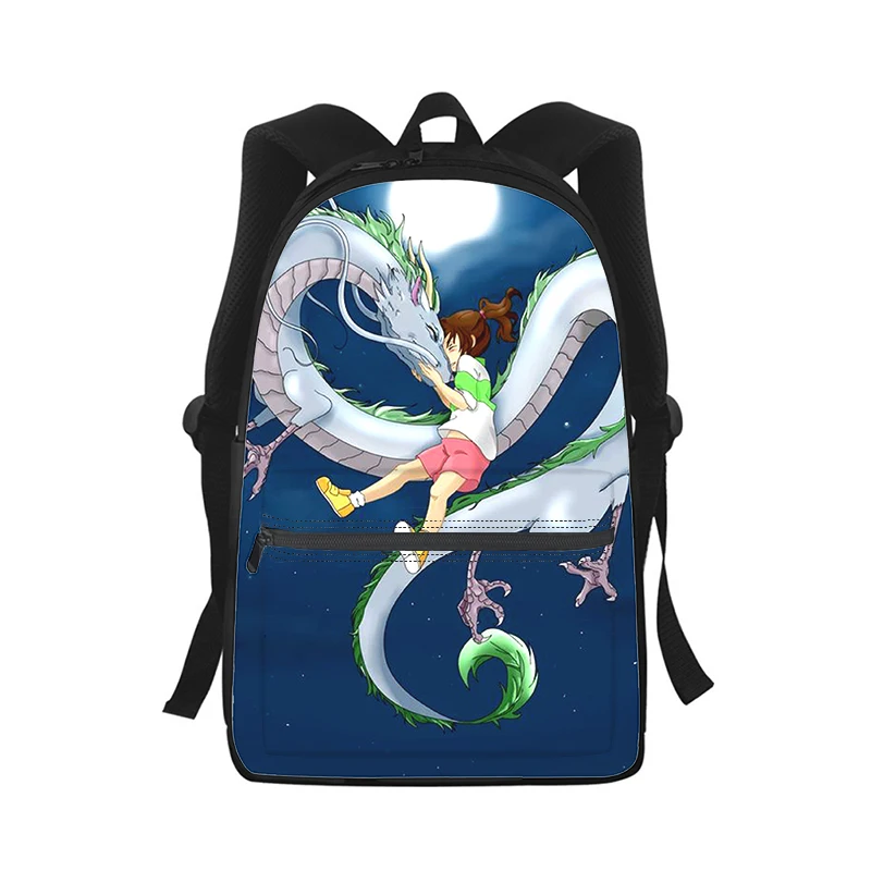 Anime Spirited Away Men Women Backpack 3D Print Fashion Student School Bag Laptop Backpack Kids Travel Shoulder Bag