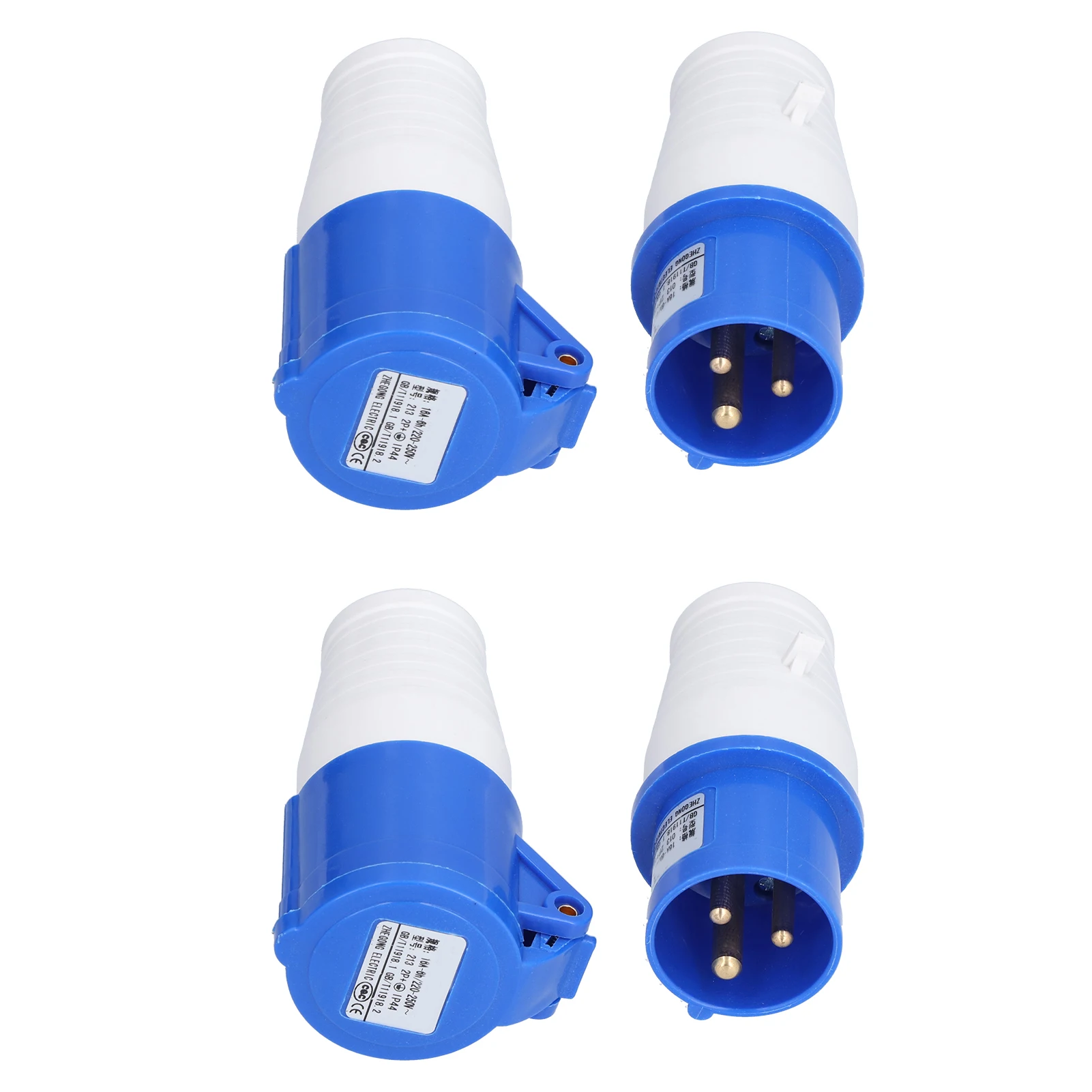 Штепсельная вилка 220250V 16A 2P e IP44 гнезда одиночной фазы кругового разъема Pin 2 Set 3