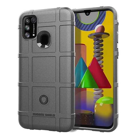 For Samsung M31 Galaxy M21S Armor Shield Case Soft Silicone Back Cover for galaxy m31 prime f41 Anti Knock Matte Phone Cases