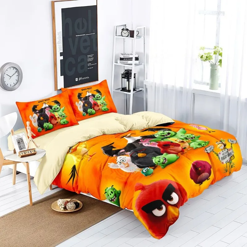Креативная и персонализированная простыня из чистого хлопка Angry Birds Bomb Chuck