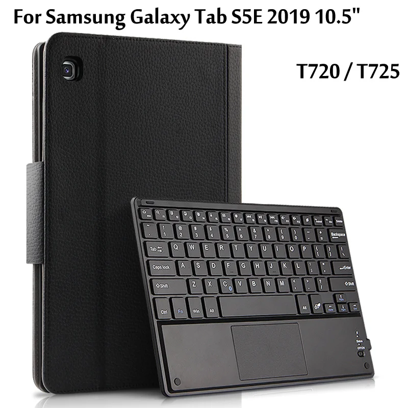 

Wireless Bluetooth Keyboard Case For Samsung Galaxy Tab S5E 10.5'' T720 T725 Tablet Leather Stand Funda Cover