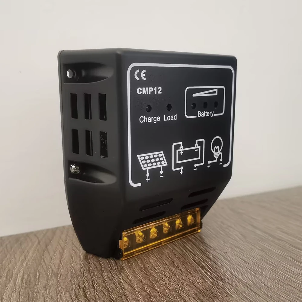 Powlsojx 12V 24V Auto Solar Charge Controller 10A Charging Regulator Panel Cell Battery Safe Protection Charger