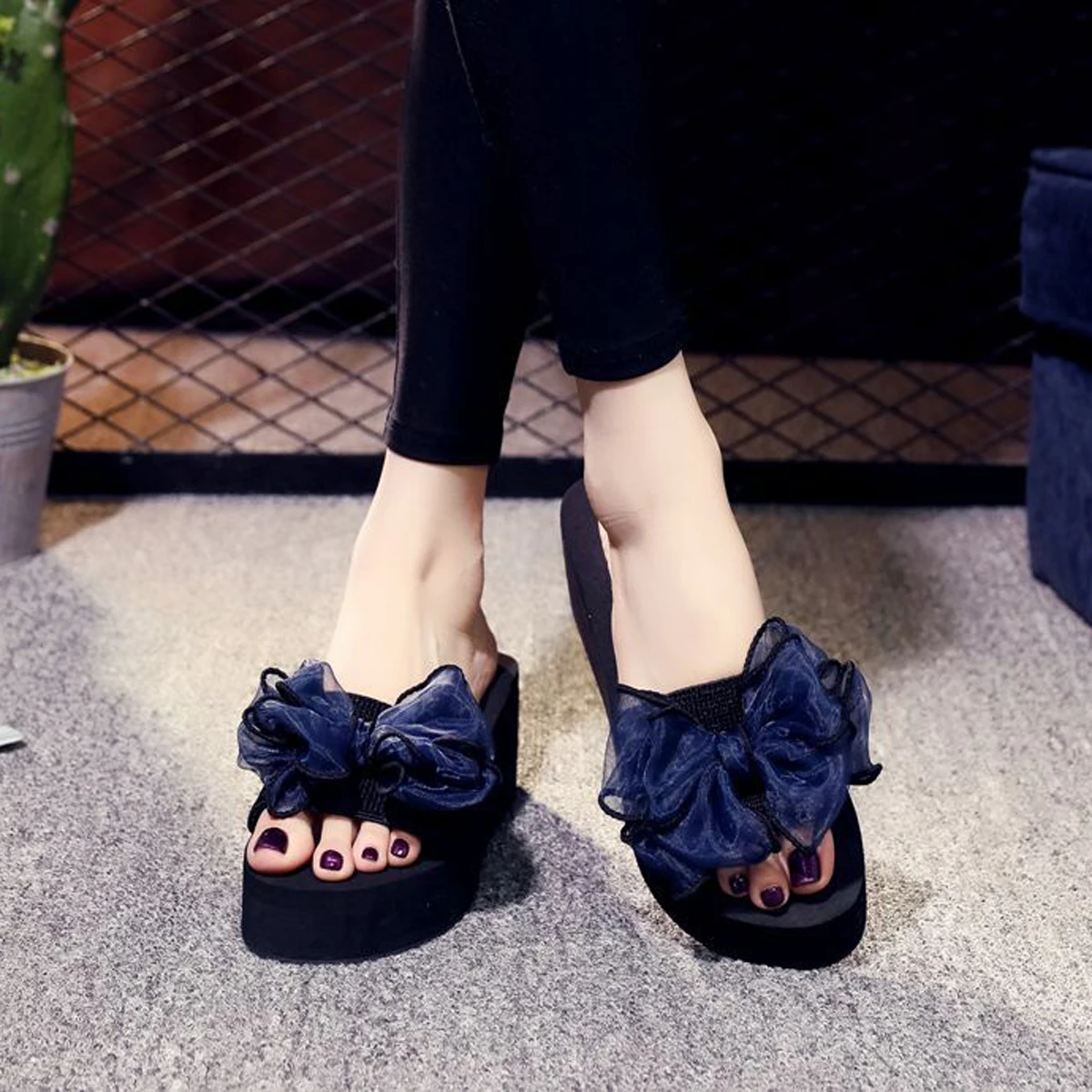 Сандалии женские на толстой нескользящей подошве босоножки ручной работы