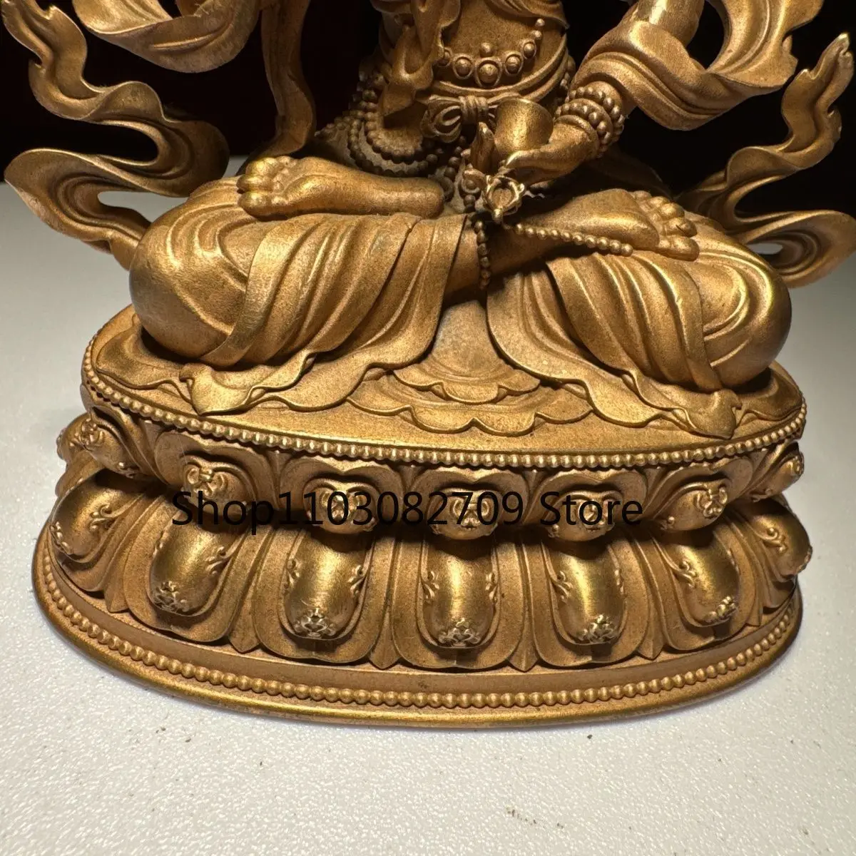 Чистая красная медь Ваджрасаттва 10 см статуя Будды орнамент домашнее поклонение