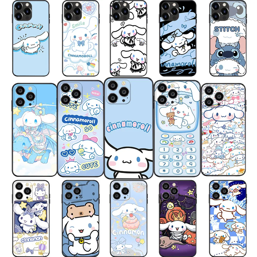 Мягкий чехол AI-20 Sanrio Cinnamoroll для iPhone 5S SE 6 6S 7 8 11 X XS XR Plus Max Pro