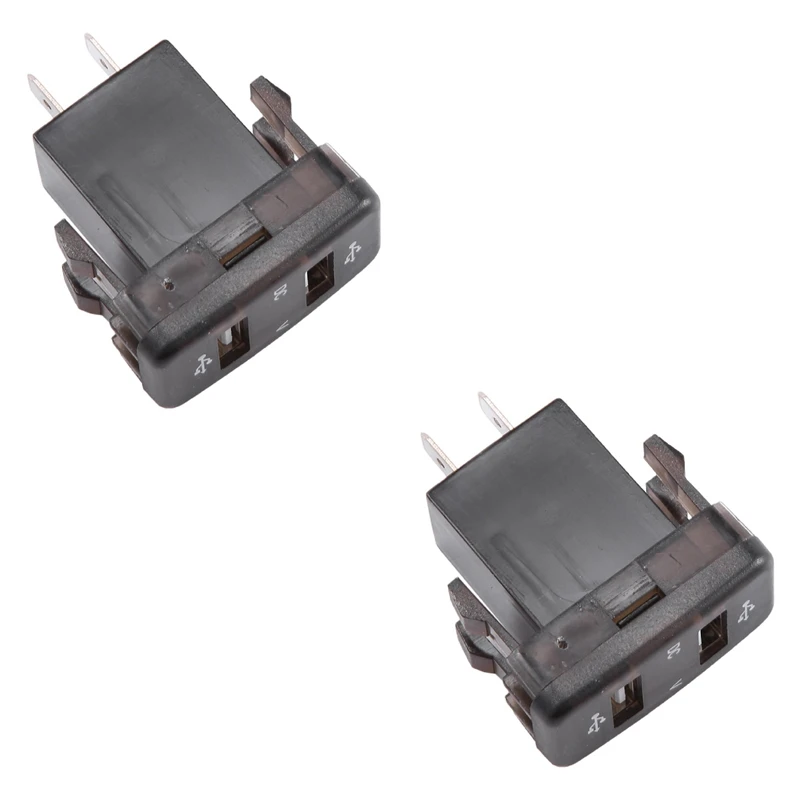 

2X Car Charger Socket Dual Usb Port Charging Volt Display Adapter Fit For Toyota Blue