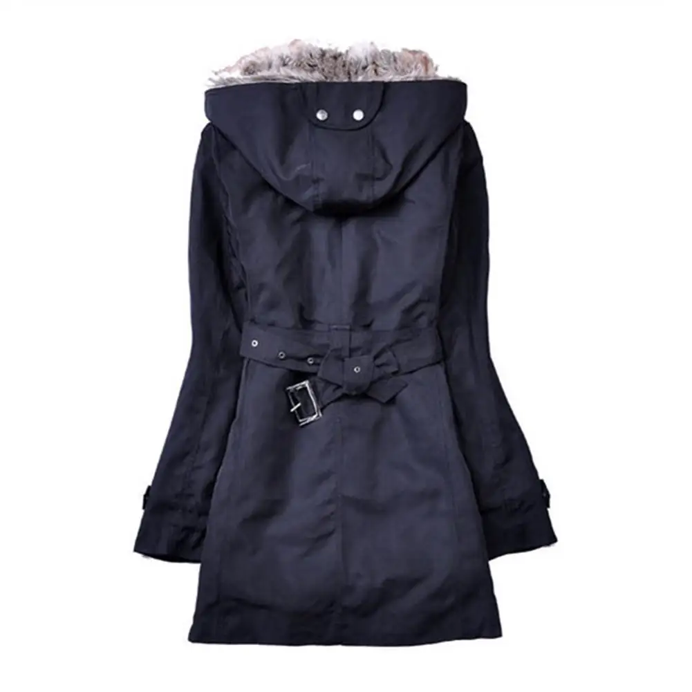 

Winter Simple Cotton Warm Hooded Trench Vintage Comfort Soft Coats Personality Solid Padded Fashion Trend Jackets