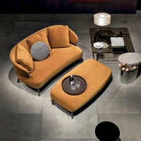 italian minimalist fabric three seat sofa small apartment living room leisure area negotiation sofa