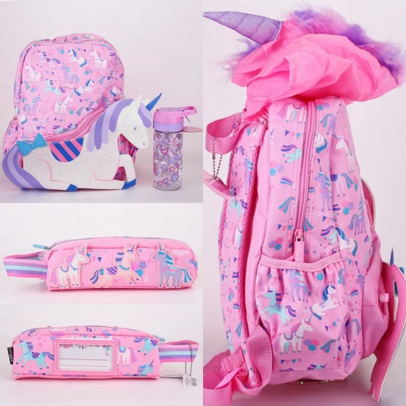 Оригинальный Австралийский рюкзак Smiggle с розовым и белым единорогом
