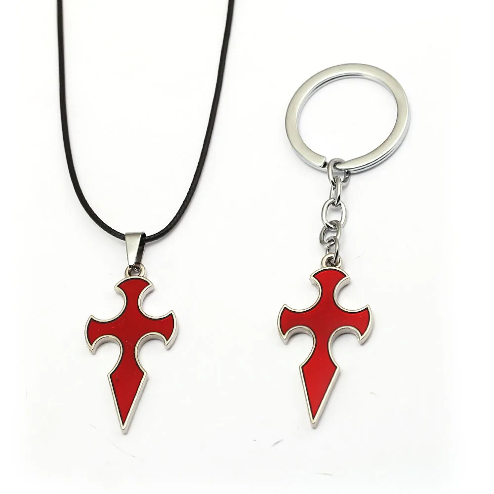 

Anime Sword Art Online Necklace Knight of Blood Red Cross Alloy Necklace & Pendant Cosplay Accessories Men Jewelry Wholesales