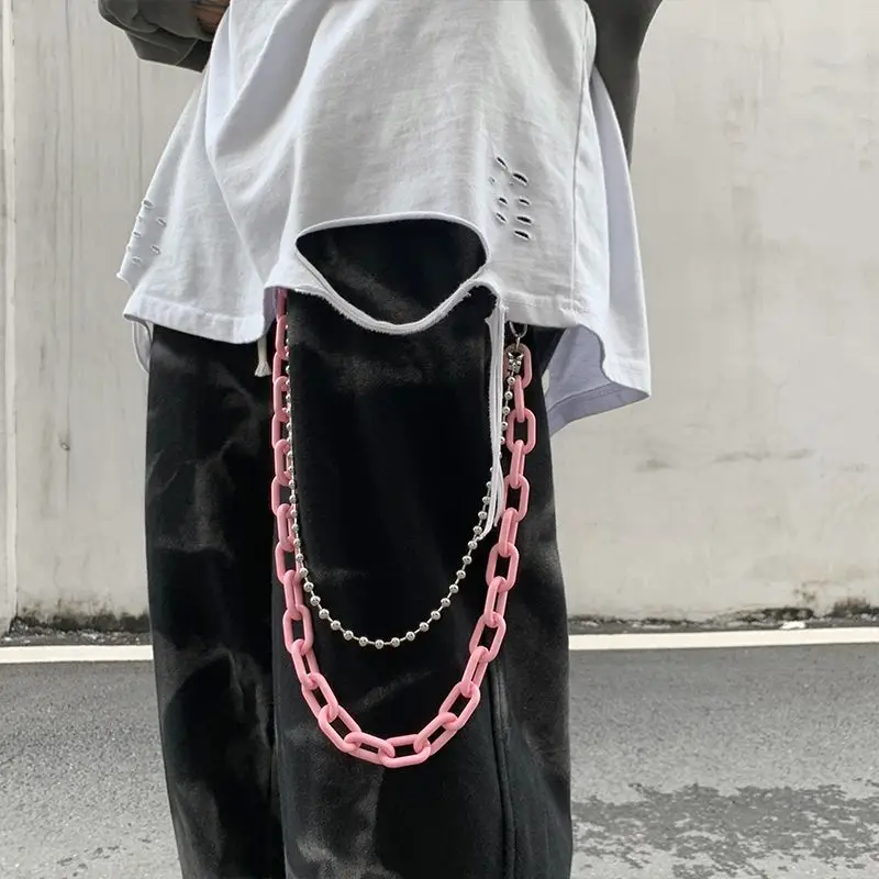 Casual Fashion Women Belts Hip Hop Tassel Metal Chains Belt for Women Girls Punk Harajuku Waistbands for Trousers Jeans Pants