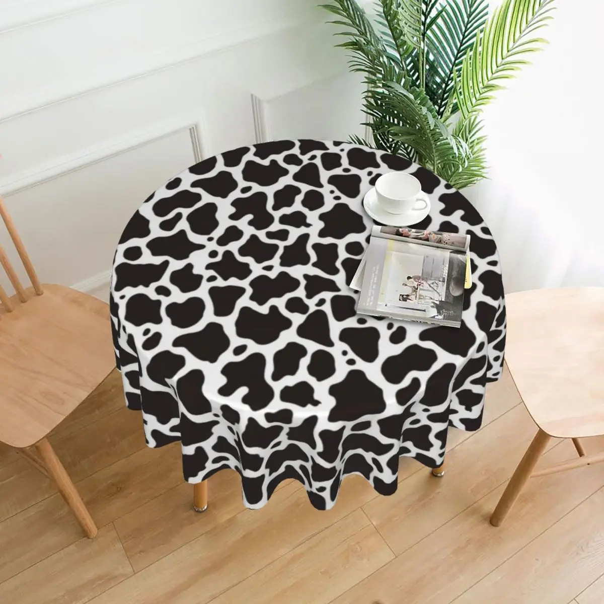 

Cow Print Background Tablecloth Cow Animal Skin Protector Outdoor Table Cover Modern Printed Polyester Cheap Table Cloth