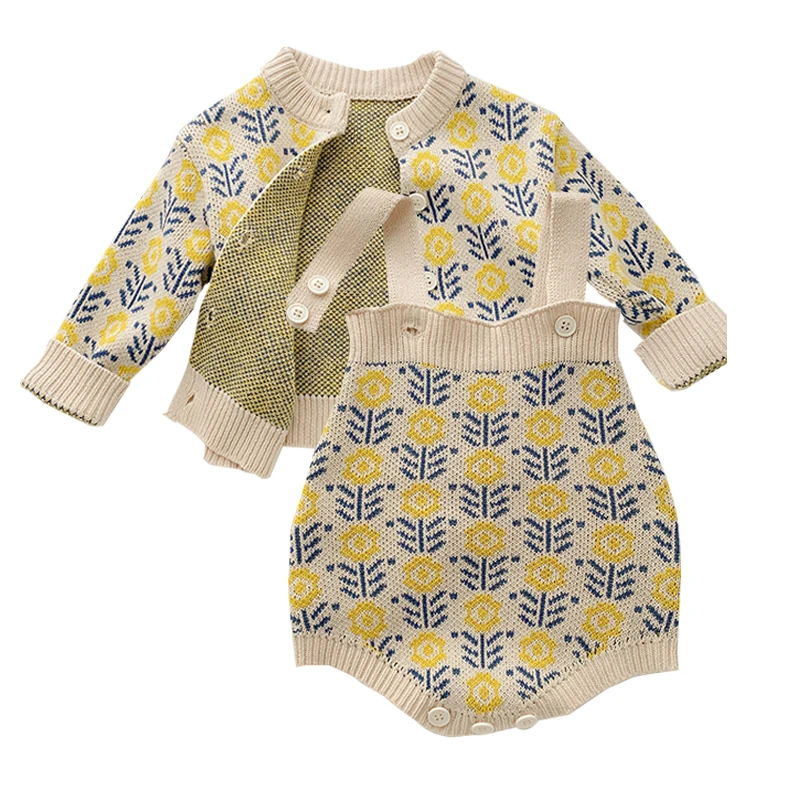 

Осенний вязаный жакет для маленьких девочек 0-3 лет