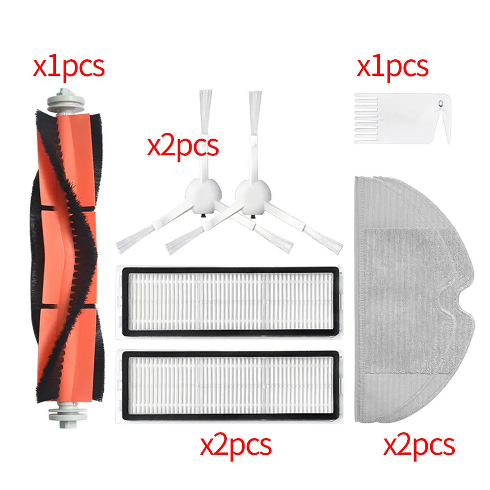 

Roller Brush + Hepa Filter + Mop Rag Cloth Replacement Kits for Xiaomi 1C 2C 1T Dreame F9 Robotic Vacuum Cleaner Spare Parts