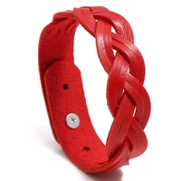 wangaiyao new fashion personality temperament woven ladies leather bracelet simple and versatile color student bracelet accessor