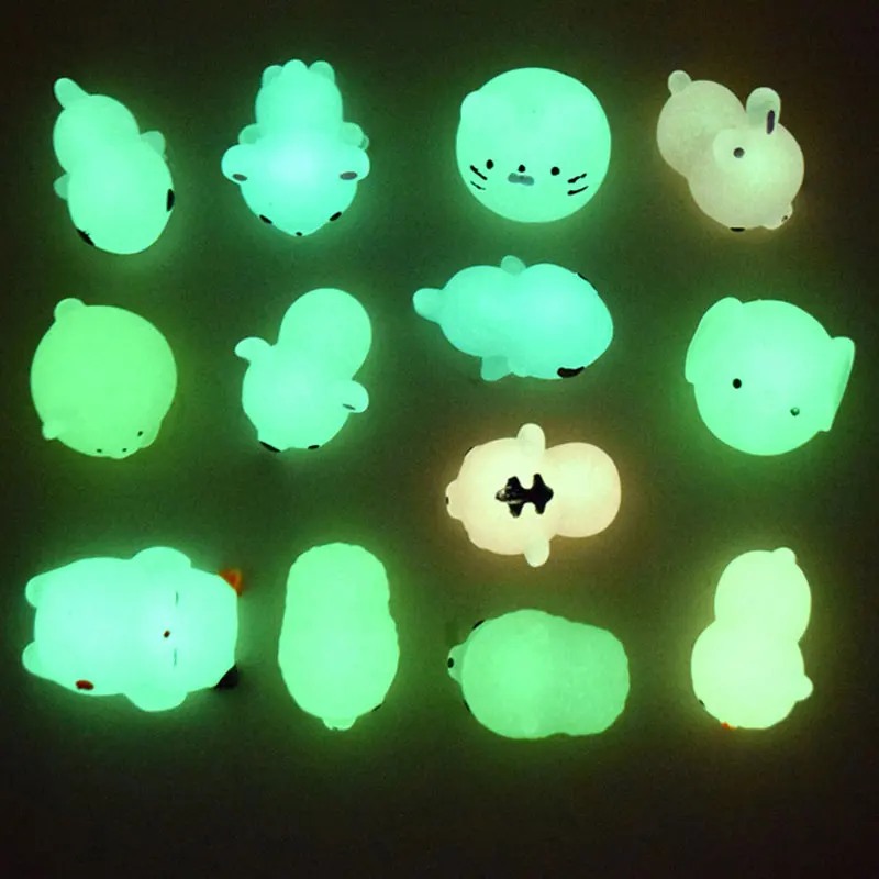 

A3 5-50Pcs NEW Glow Kawaii Toys Cute Animal Antistress Decompression Mochi Toy Soft Sticky Squishi Stress Relief Funny Gift