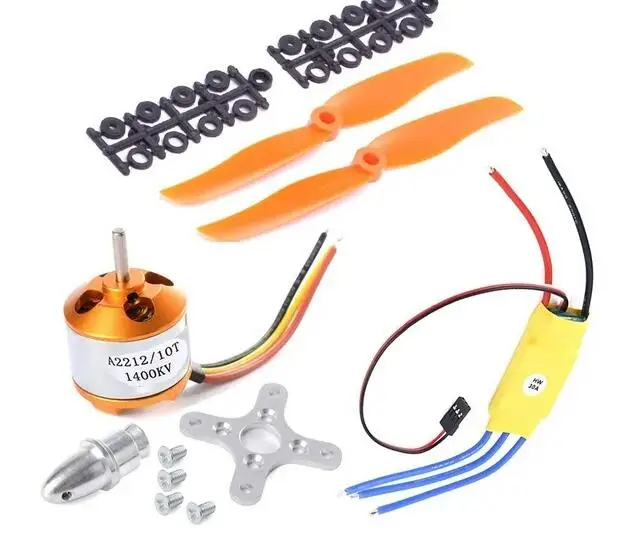 A2212 2212 1400KV бесщеточный двигатель 30A ESC контроль скорости W/Мотор Mount 8060 пропеллеры
