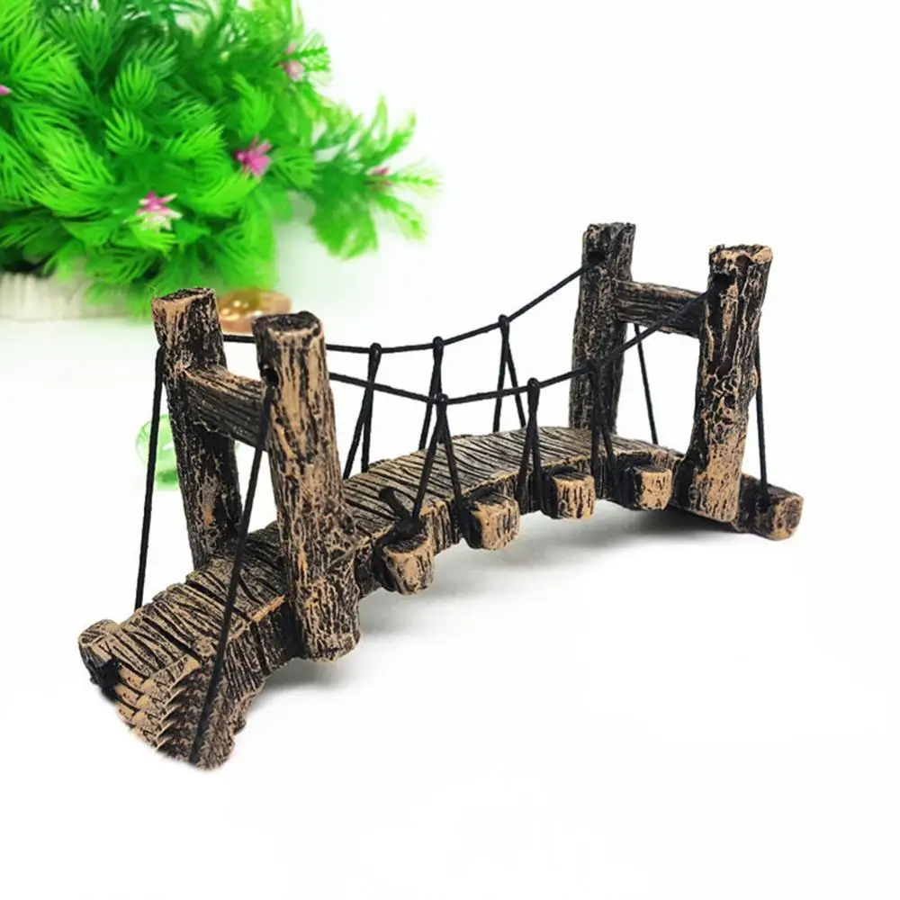 

Fake Aquarium Water Bridge Ornament Fish Tank Synthetic Resin Decor Non-toxic