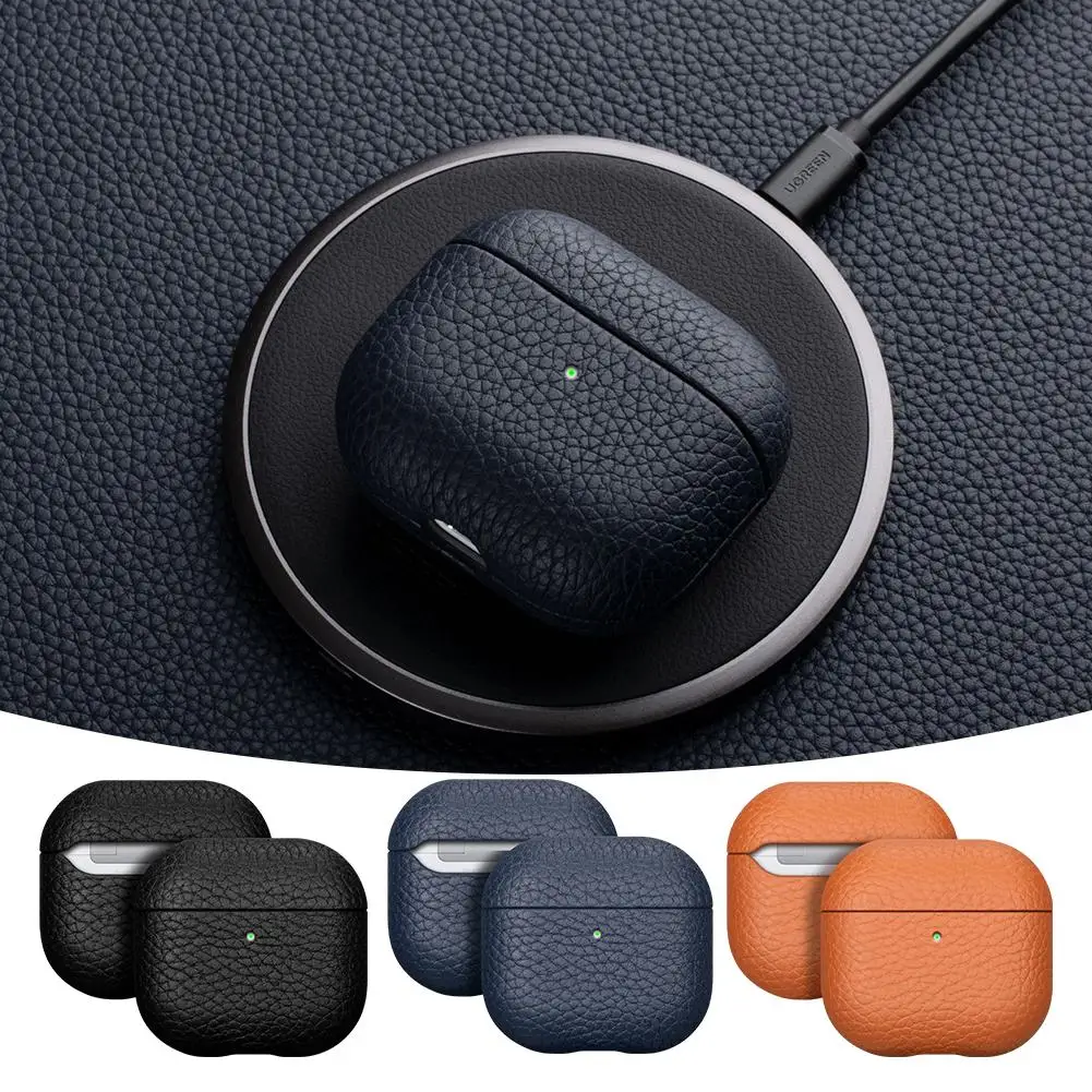 Чехол для Airpods Pro 4 чехол из искусственной кожи зарядка наушников аксессуары личи