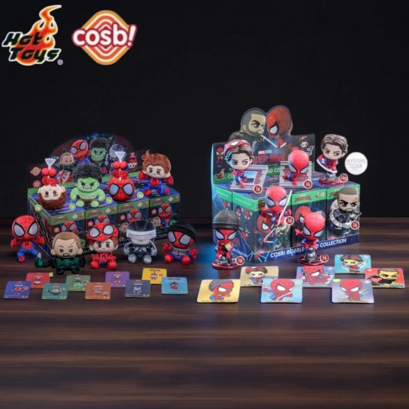 Фото Hot Toys Cosbi Marvel Брелок-фигурка и плюшевый брелок Человек-паук, серия New Day, коллекционная кукла-сюрприз в слепой коробке, официальный оригинальный подарок №2