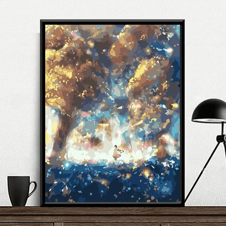 

20283Ann-Tulip diy digital oil painting oil painting acrylic flower painting explosion hand-filled landscape painting