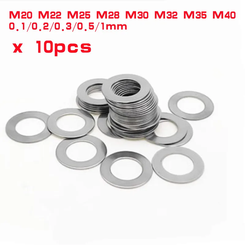

10pcs Din988 M2~M40 0.1 0.2 0.3 0.5 1mm Ultra Thin Flat Washer 304 Stainless Steel Adjusting Flat Gasket Ultra Thin Shim