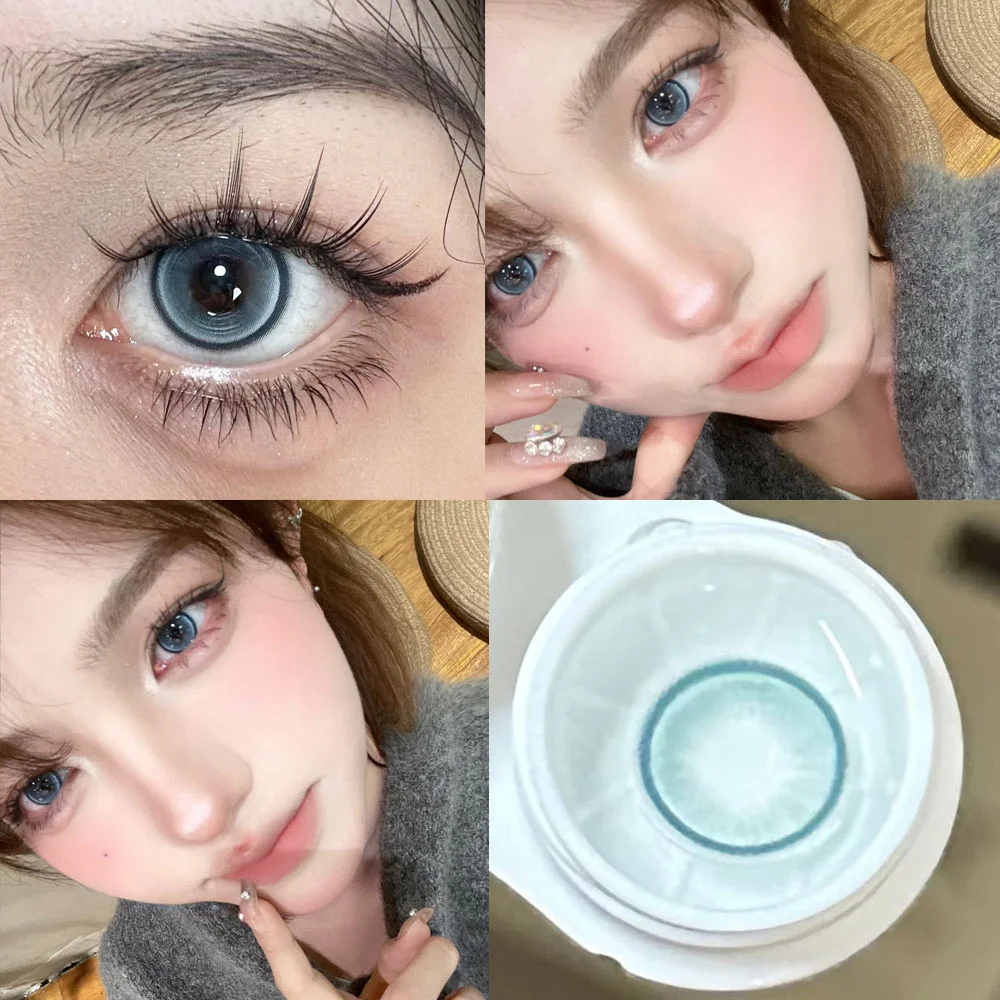 Серые детские спиртовые серые цветные контактные линзы для глаз натуральные